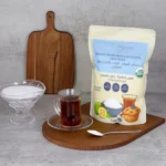 Organic Monk Fruit Sweetener with a cup of tea