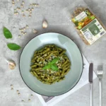 Organic Chickpea Pasta Penne Cooked on Plate