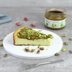 Organic Pistachio Butter on Cheesecake