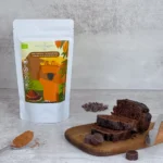 A cake made with organic raw cacao powder